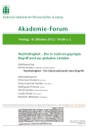 Akademie-Forum zum Thema Nachhaltigkeit – Freitag, 19.10.2012