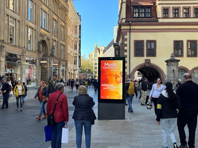 Ankündigungsplakat zum Akademientag in der Leipziger Innenstadt