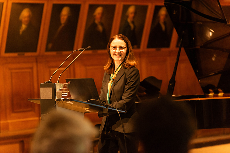 Grußwort von Prof. Dr. Heike Graßmann, Staatssekretärin im Sächsischen Staatsministerium für Wissenschaft, Kultur und Tourismus, Foto: Dirk Brzoska