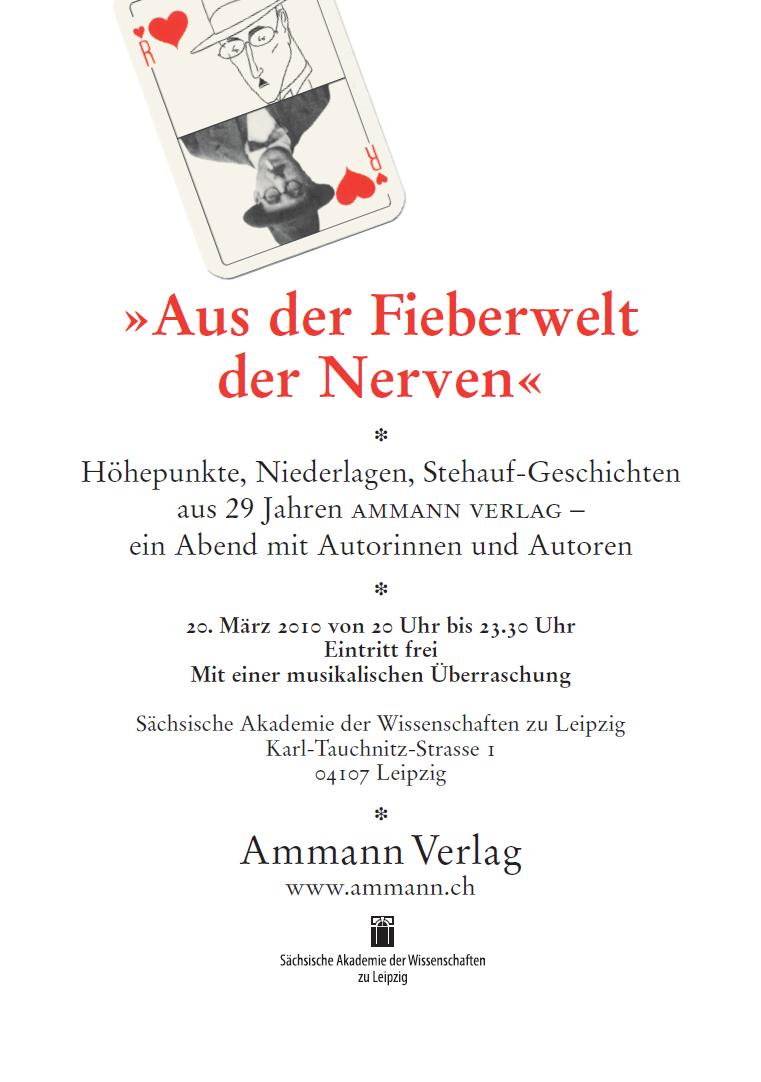 Ammann-Verlag »Aus der Fieberwelt der Nerven«
