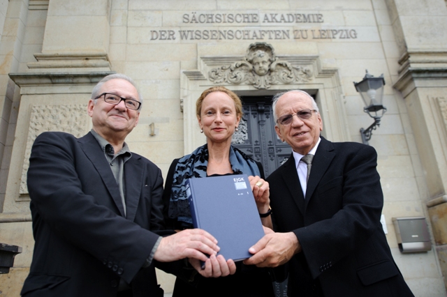 Prof. Dr. Dan Diner, Prof. Dr. Dr. Sabine Freifrau von Schorlemer, Prof. Dr. Dan Miron (New York/Jerusalem), Foto: Dirk Brzoska