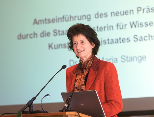Amtseinführung des neuen Präsidiums durch die Staatsministerin für Wissenschaft und Kunst des Freistaates Sachsen Dr. Eva-Maria Stange, Foto: Swen Reichhold