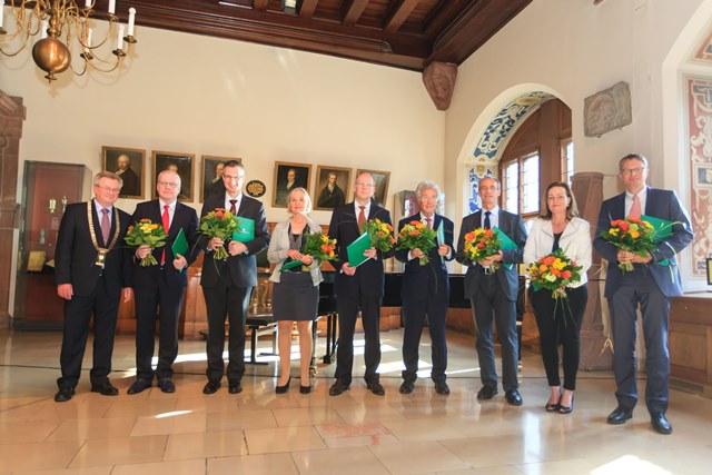 Einführung neuer Mitglieder durch den Präsidenten Prof. Dr. Hans Wiesmeth, Foto: Swen Reichhold