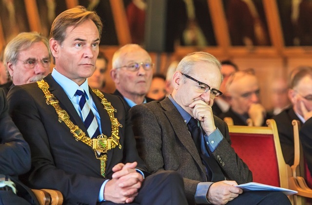 Verleihung des Leipziger Wissenschaftspreises 2013, Oberbürgermeister Burkhard Jung, Prof. Dr. Dan Diner, Foto: Swen Reichhold