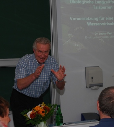 Forschung für eine integrale und nachhaltige Bewirtschaftung der Land- und Wasserressourcen im Erzgebirge, Tagung in der Ökologischen Station Neunzehnhain/Erzgebirge am 4. September 2012, Dr. Lothar Paul, Foto: Lutz Zerling