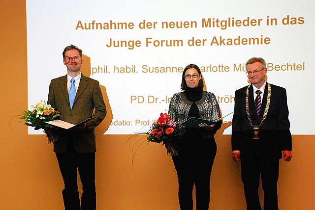 In das Junge Forum der Akademie werden die Kunsthistorikerin Dr. habil. Susanne Charlotte Müller- Bechtel sowie der Elektrotechniker PD Dr.-Ing. Tom Ströhla aufgenommen.