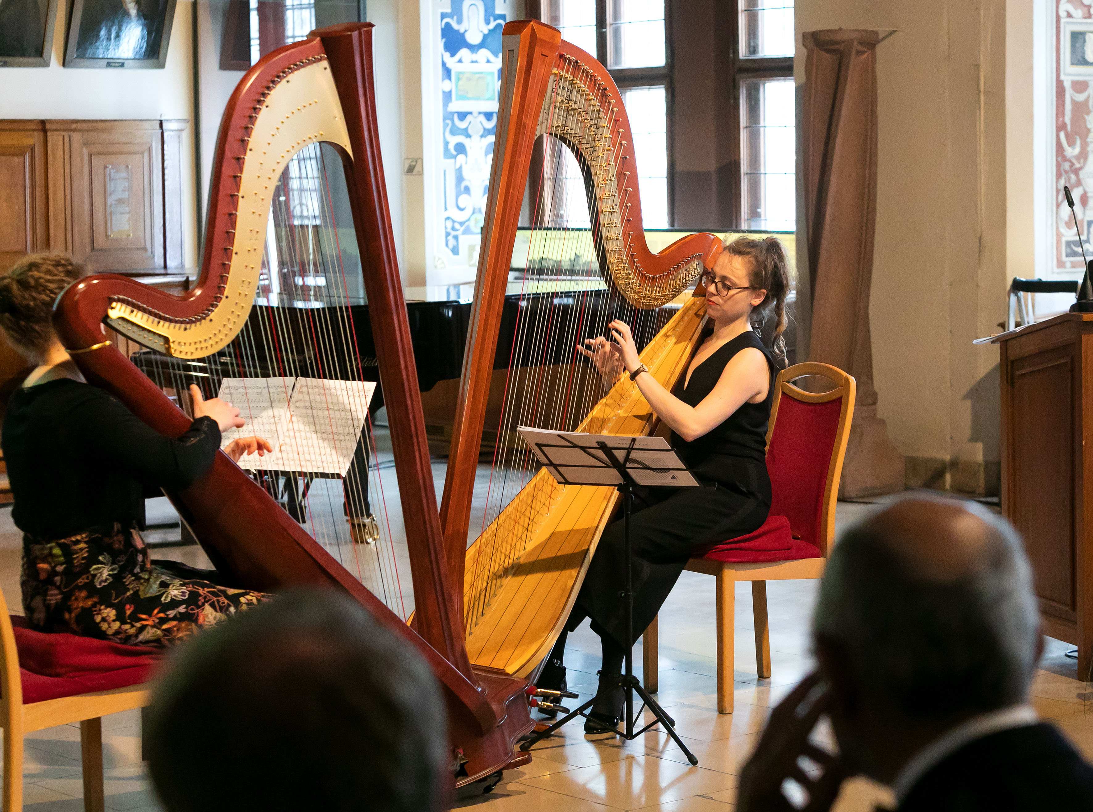 Öffentliche Frühjahrssitzung 2019, musikalische Eröffnung; Babett Niclas und Esperanza Ehrle von der Hochschule für Musik und Theater „Felix Mendelssohn Bartholdy“ Leipzig. Foto: Swen Reichhold