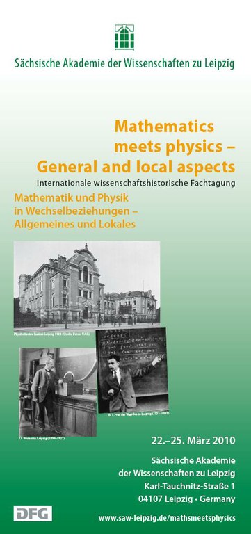 Plakat Tagung Mathematik und Physik in Wechselbeziehungen