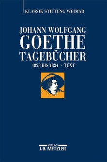 Titelansicht von Band IX der Tagebücher Goethes. Verlag J.B. Metzler.