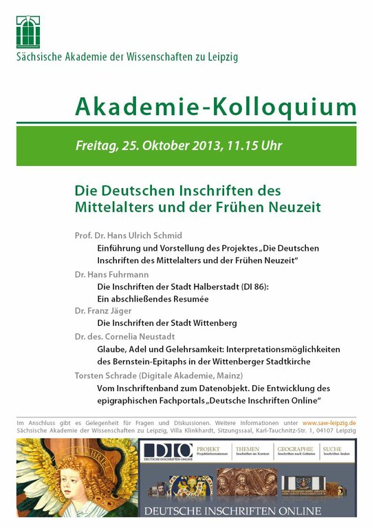 Einladung Akademie-Kolloquium 25.10.2013