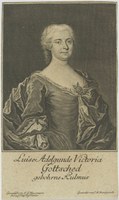 Bildnis der Luise Adelgunde Victoria Gottsched von Johann Martin Bernigeroth - 1741 - Universitätsbibliothek Leipzig, Germany - Public Domain. Bildnis der Luise Adelgunde Victoria Gottsched von Johann Martin Bernigeroth - 1741 - Universitätsbibliothek Leipzig, Germany