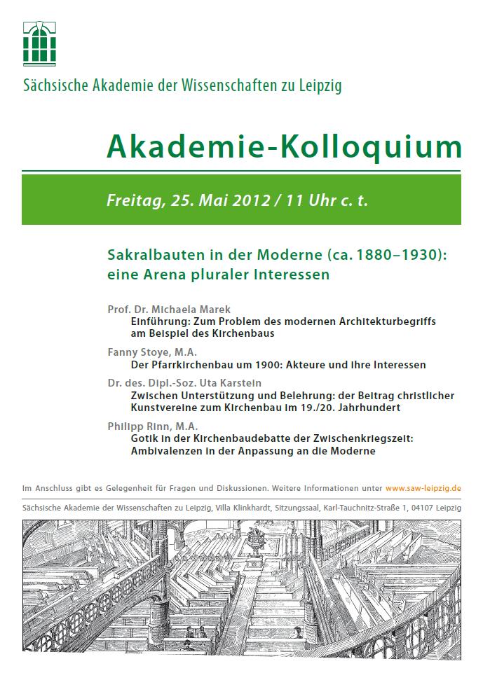 Akademie-Kolloquium: Sakralbauten in der Moderne – Freitag, 25. Mai 2012