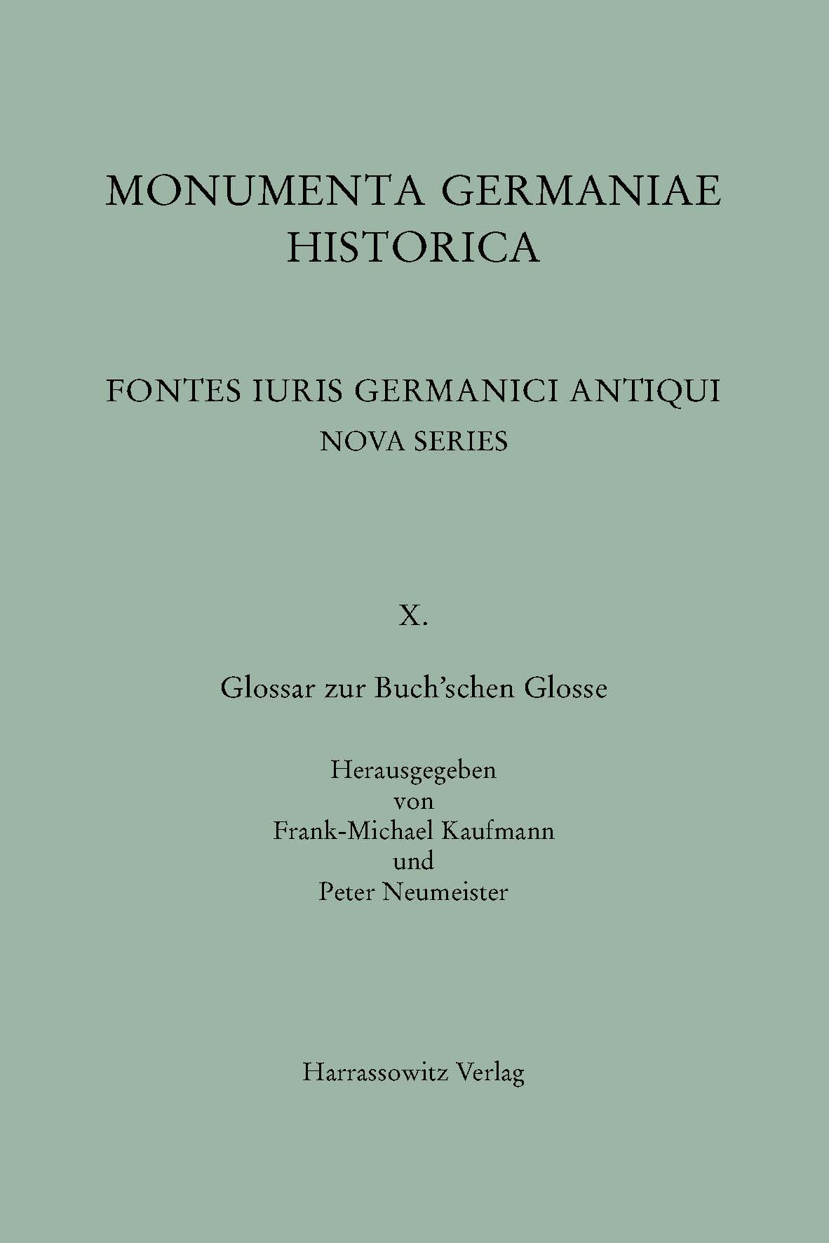 Umfassendes Glossar zur Buch’schen Glosse bei den Monumenta Germaniae Historica erschienen