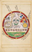 A depiction of the mirror of wonders (mirʾāt al-ajāʾib), a mysterious mirror that displays different symbols of alchemy, as contained in al-Jildakī’s The Shining of Thoughts (Lawāmiʿ al-afkār); MS Oxford, Bodleian Library, Greaves 14, fol. 3b. Source: © Bodleian Library, University of Oxford, Oxford