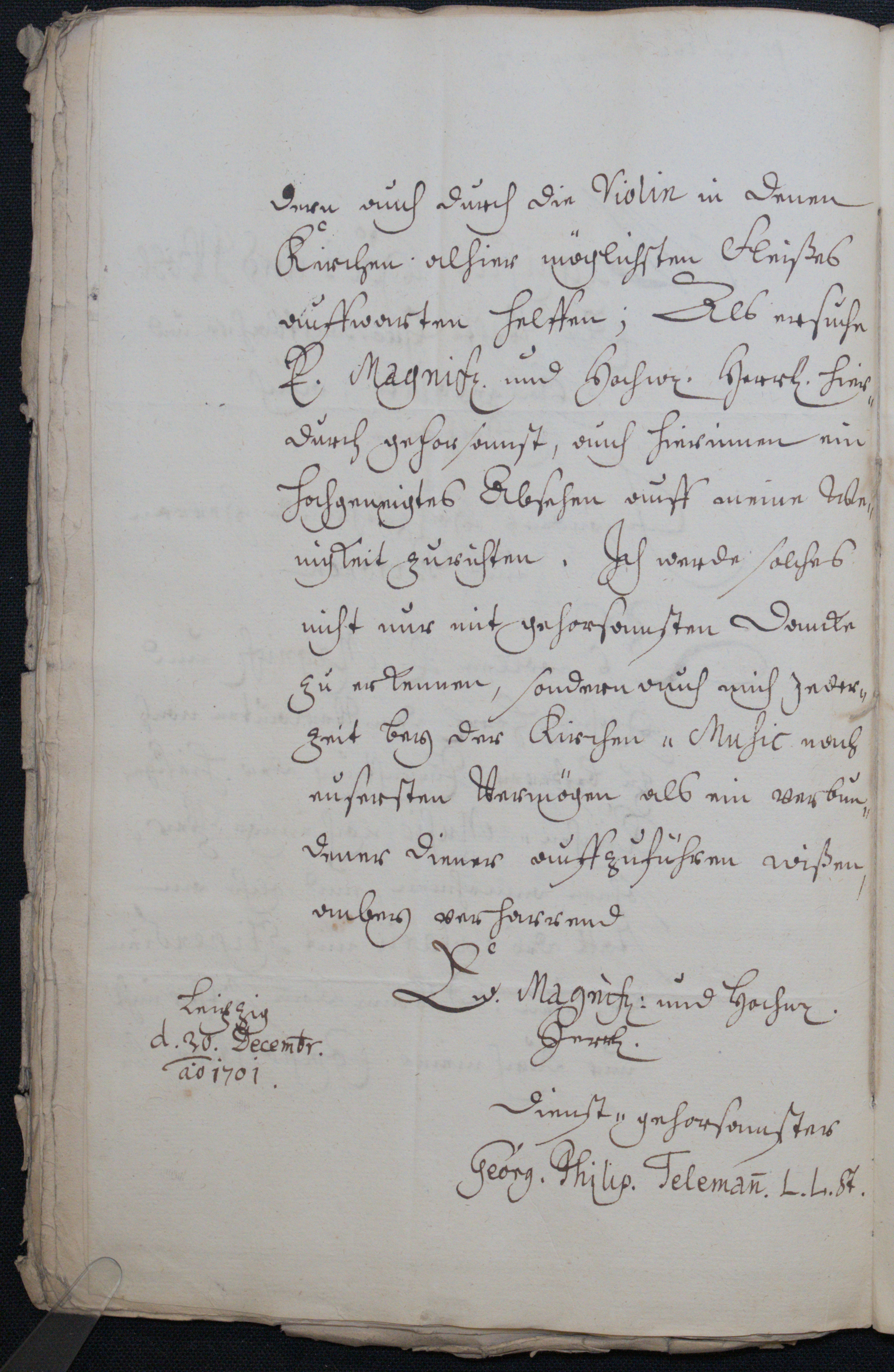 Bewerbungsschreiben von Georg Philipp Telemann, Bild 2