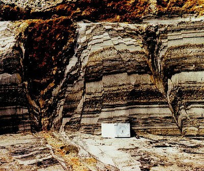 Zeitgleiche arktische Frostrisse („Eiskeile“) als Zeugen von Permafrost in Mitteleuropa während der Saaleeiszeit bei Delitzsch. Auf- und Grundriss