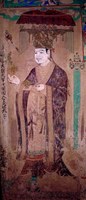 Depiction of a Khotanese king in Mogao Cave 98